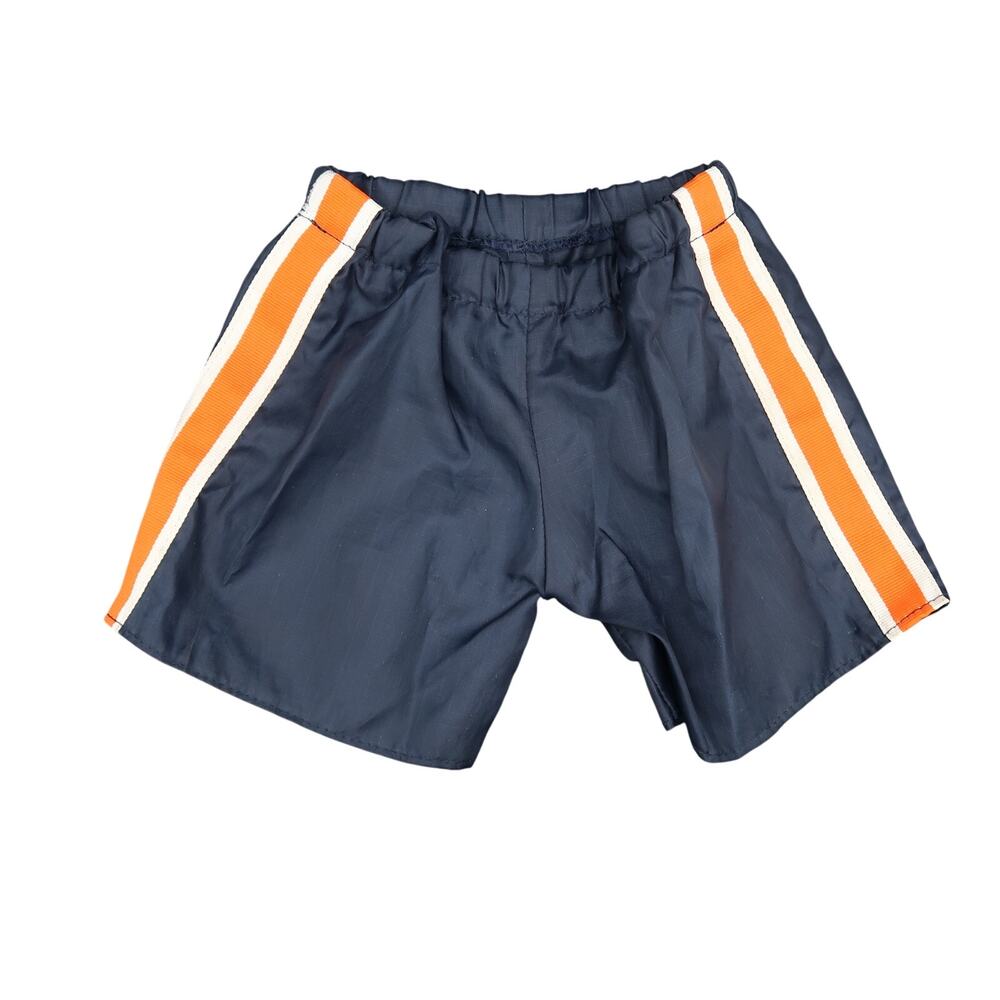 Build A Bear Workshop Nylon Shorts Blue / White Orange Stripe BABW Teddy Bear
